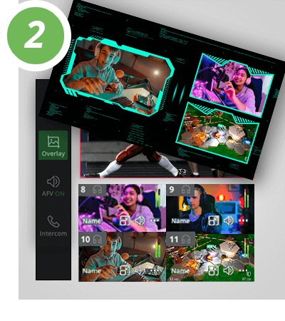 Live stream graphic overlays using remote production platform TVU Producer