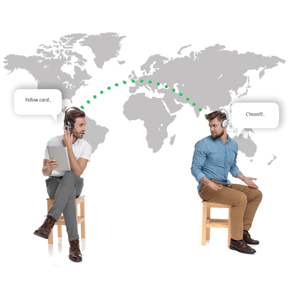 Cloud-based broadcasting supporting on-air communication between remote production teams